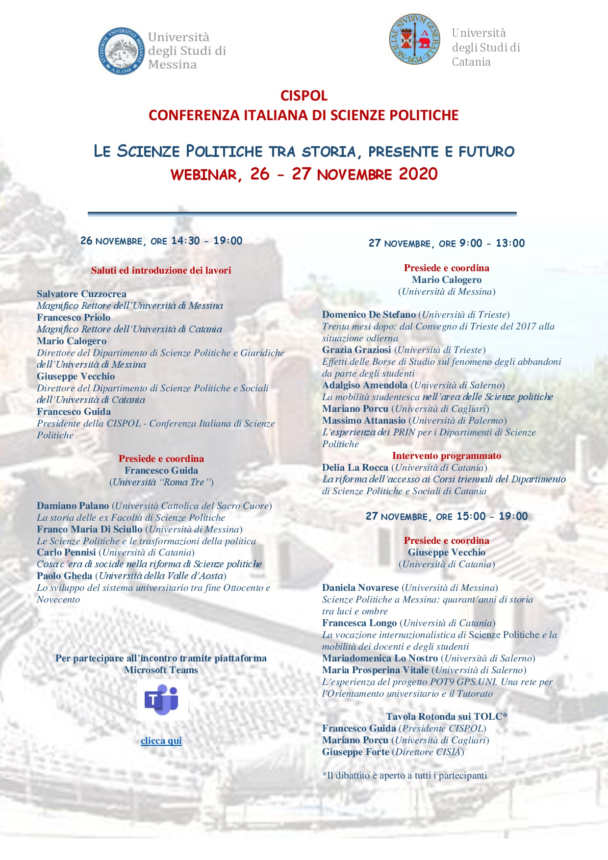 dipartimento scienze politiche e sociali